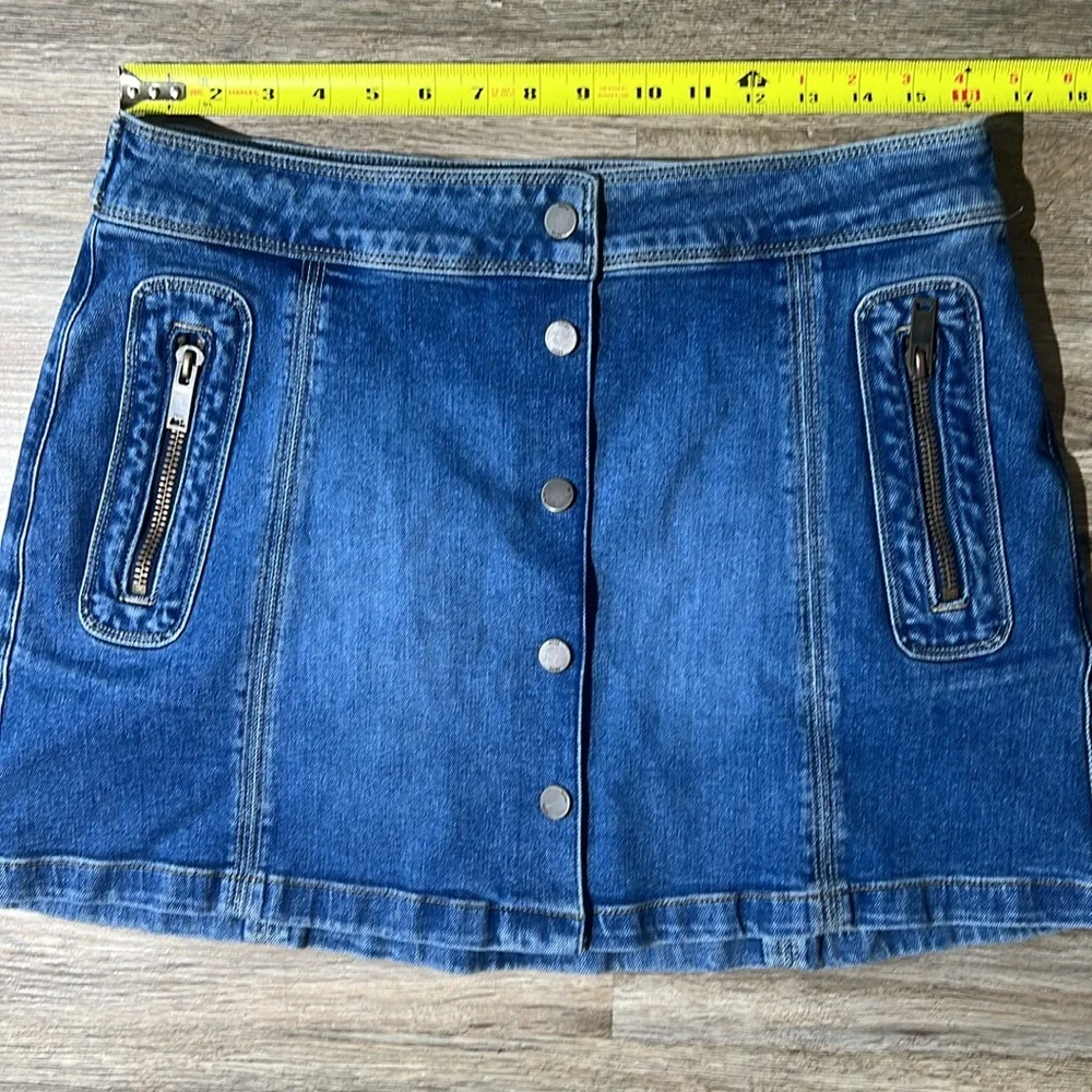 REISS Kaleigh Denim Mini Skirt Size 14
